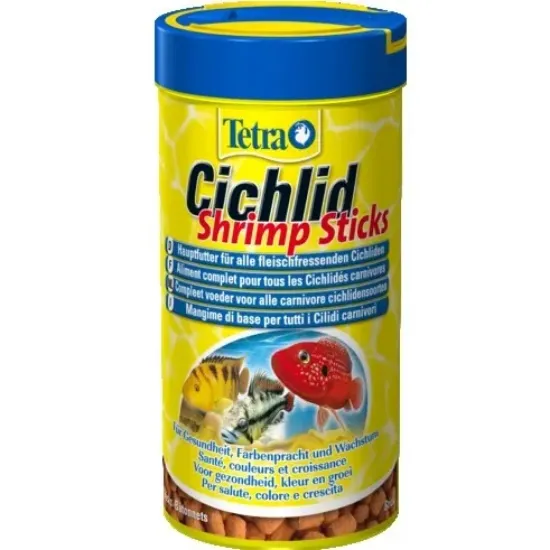 Снимка на Tetra Cichlid Shrimp Sticks - скаридени пръчици за цихлиди 250мл.