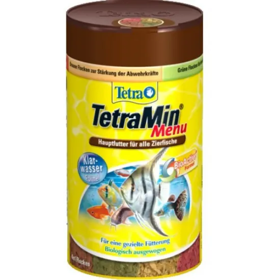 Снимка на TetraMin Menu - Четири различни вида храна за тропически рибки в четири отделения - 100 мл.