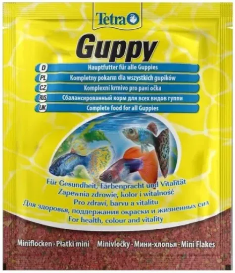 Снимка на Tetra Sachet Guppy - храна за риби гупи 12гр