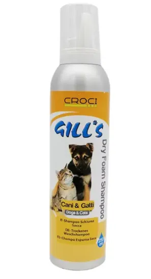 Снимка на Croci Gill's Shampoo - Шампоан, за сухо къпане за кучета и котки 250мл