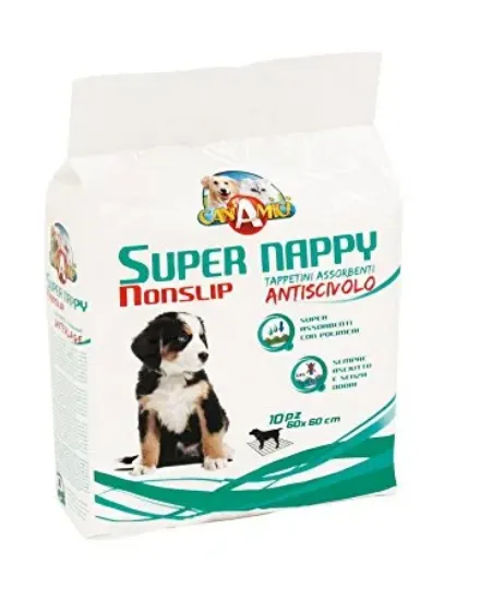 Снимка на Croci Super Nappy Nonslip - Памперси за постилане за кучета 60 х 60 см 10 броя