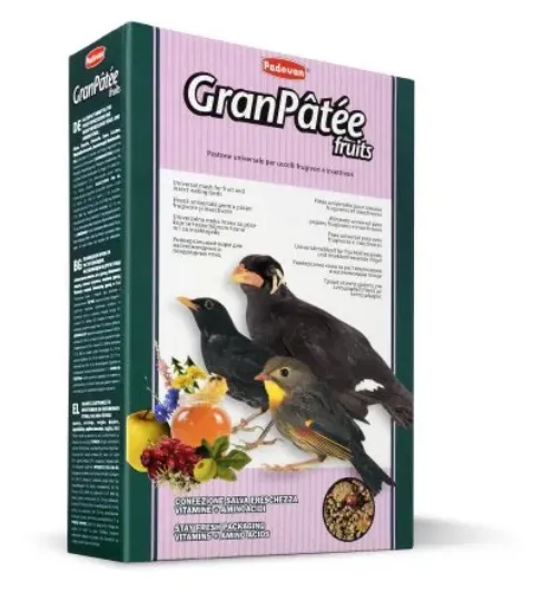 Снимка на Padovan GranPatee - Fruits - Пълноценна храна за насекомоядни птици с плодове 1кг