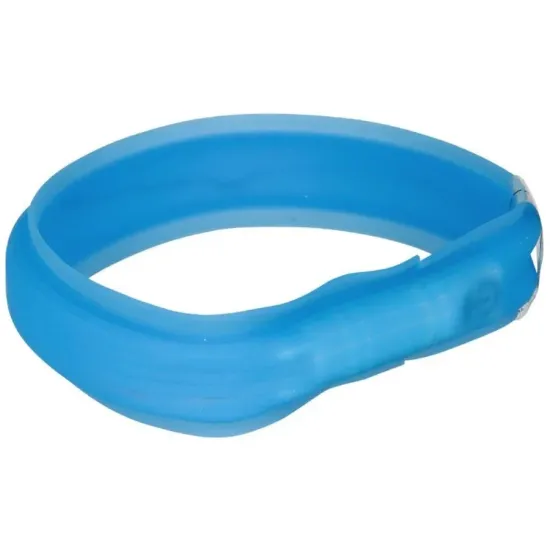 Снимка на Trixie flash light band USB M - USB Светещ нашийник за кучета -3X50см цвят син