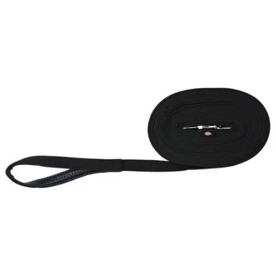 Снимка на Trixie Tracking Lead Flat Strap - Повод за дресировка на кучета 5 м черен