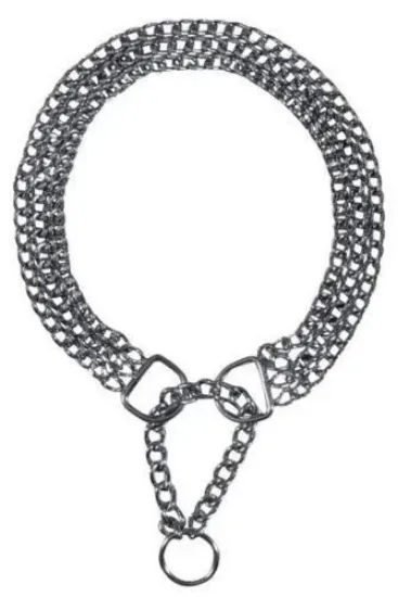 Снимка на Trixie Semi - Choke Chain Chromed Triple Row - Троен метален нашийник тип душач за кучета 65см / 2.5 см