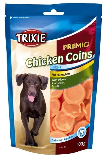 Снимка на Trixie Premio Chicken Coins - Лакомство за кучета с пилешко месо под формата на монетки, 2 броя х 100 гр.