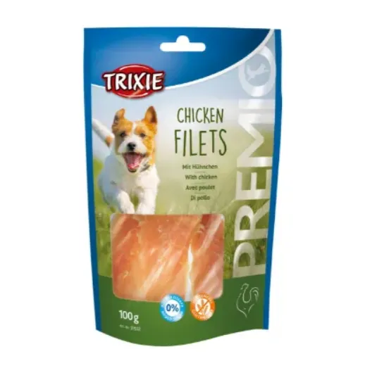 Снимка на Trixie Premio Chicken Fillets - Лакомство за кучета сушено пилешко филе