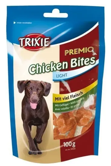 Снимка на Trixie Premio Chicken Bites - Лакомство за кучета сушено пилешко бутче, 2 броя х 100 гр.