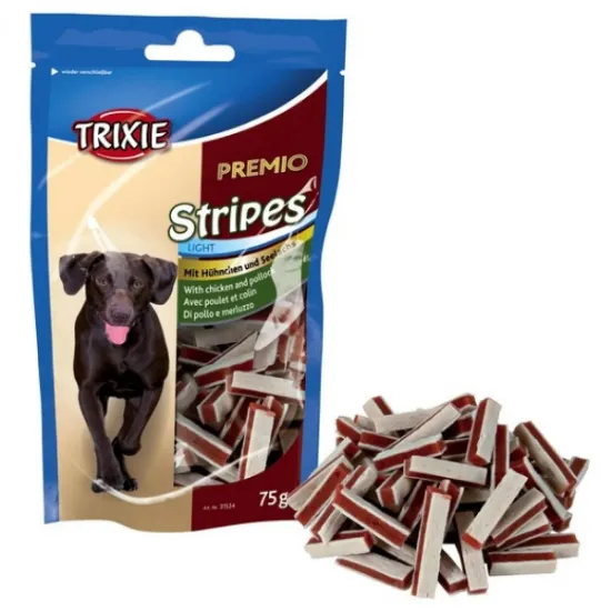 Снимка на Trixie Premio Chicken and Pollock Snack - деликатесно лакомство с пилешко месо и риба, 2 броя х 75 грама