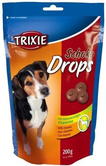 Снимка на Trixie Schoko Drops - Шоколадови бонбони с витамини за кучета, 2 броя х 200 гр.