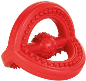 Показвай детайлите за Trixie Tugger - гумен апорт жълт, син, оранжев, червен 14 см. 1 - MyPetShop.bg Снимка на Trixie Tugger - гумен апорт жълт, син, оранжев, червен 14 см. 1