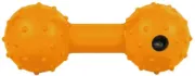 Снимка на Trixie Dumbbell - гумена гира със звънче червена, жълта, оранжева, синя 12 см 2