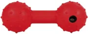 Снимка на Trixie Dumbbell - гумена гира със звънче червена, жълта, оранжева, синя 12 см 4
