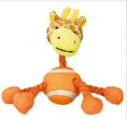 Снимка на Trixie Animals with Tennis Ball and Rope - Играчки за кучета с въже и тенис топки от плюш 16 см( синя, бяла оранжева) 3
