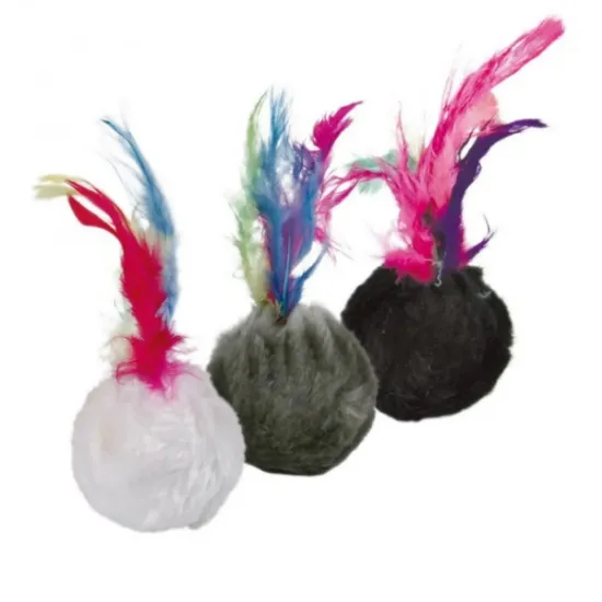 Снимка на Trixie Plush balls - Котешка играчка - Топка с перце 4 см.