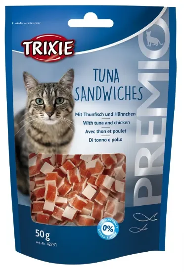 Снимка на Trixie Premio Tuna Sandwiches - Лакомство за котки под формата на сандвичи с риба тон, 50 гр.