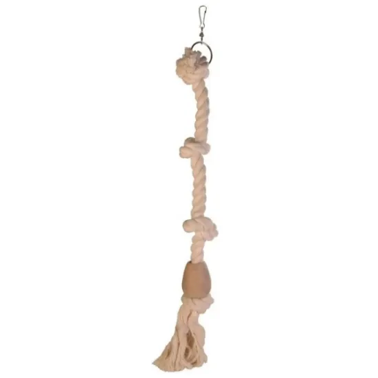 Снимка на Trixie Climbing Rope - въже с възли и дървена топка 60 см. / 23 мм.