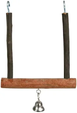 Показвай детайлите за Trixie Natural Living Trapezoidal Swing - Люлка със звънче за птици 12х15 см 1 - MyPetShop.bg Снимка на Trixie Natural Living Trapezoidal Swing - Люлка със звънче за птици 12х15 см 1