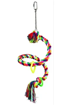 Показвай детайлите за Trixie Spiral Rope Perch - Спираловидно въже - пружина за папагали 50 см 1 - MyPetShop.bg Снимка на Trixie Spiral Rope Perch - Спираловидно въже - пружина за папагали 50 см 1