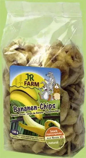 Снимка на JR Farm Banana Slices - натурални бананови резенчета лакомство за зайци и гризачи 150 гр