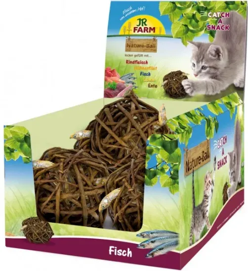 Снимка на JR Farm - лакомство за котки - върбови топки с риба - 2 броя х 15 гр.