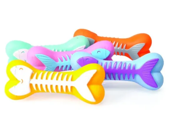 Снимка на Camon Vinyl bone toys with fishbone -Латексова играчка за кучета - рибен кокал 15 см