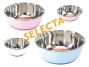 Снимка на Camon Selecta - метална купичка за вода и храна за кучета 3650 мл.- бяла, синя, розова 3