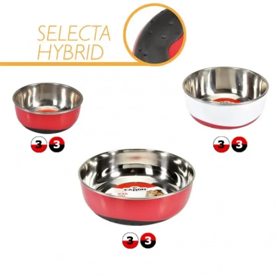 Снимка на Camon Selecta Hybrid - метална купичка за храна и вода за кучета 20 см., 1900 мл.