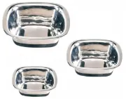 Снимка на Camon Stainless steel bowl Durapet Quadra - метална купичка за вода и храна за кучета 16 / 16 см. 420 мл. 2