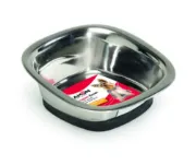 Снимка на Camon Stainless steel bowl Durapet Quadra - метална купичка за вода и храна за кучета 16 / 16 см. 420 мл. 4