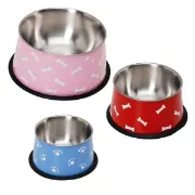 Снимка на Camon Stainless steel bowl - цветна метална купа за кучета с дълги уши 800 мл,червена , синя , розова 1бр. 1