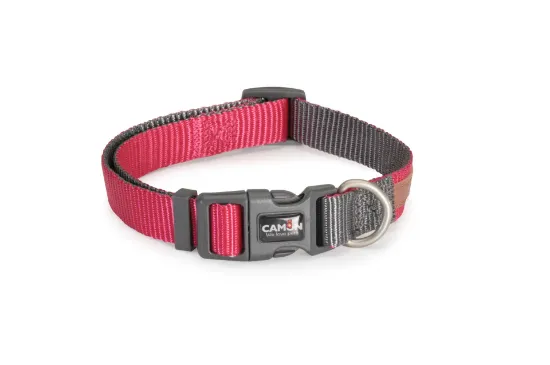 Снимка на Camon Double premium PInk Grey - Кучешки нашийник розово със сиво 20x360/480мм