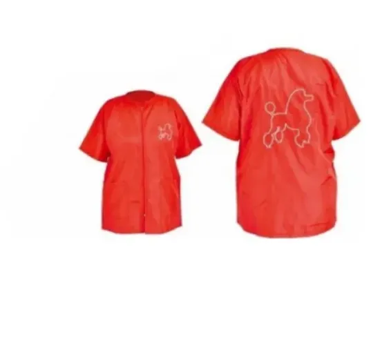 Снимка на Camon Professional Grooming Jacket Poodle - Професионална престилка , манта за подстригване - червен, размер L 130/78 см