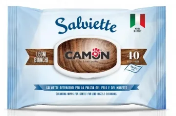 Показвай детайлите за Camon Salviette white woods - почистващи кърпички с аромат на бял бор за кучета и котки 40 броя Снимка на Camon Salviette white woods - почистващи кърпички с аромат на бял бор за кучета и котки 40 броя