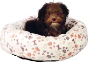Снимка на Trixie Lingo Bed White/Beige - Пухкаво легло на лапички за кучета и други домашни любимци 60/55 см. 1