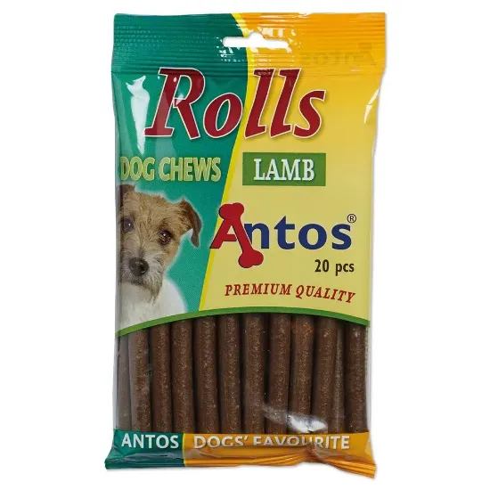 Снимка на Antos lamb rolls -Кучешко лакомство меки солети с агне, 4 броя х 200 гр.