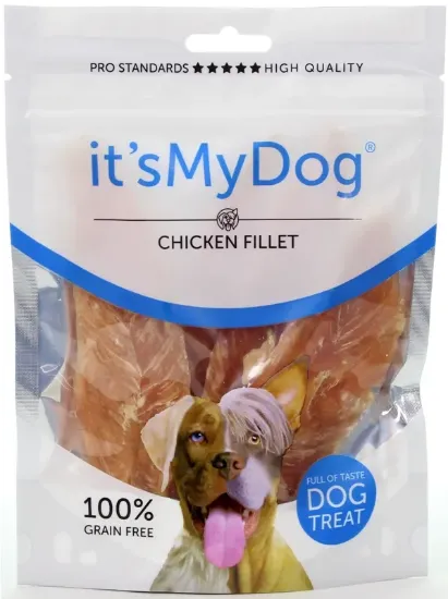 Снимка на It's My Dog Chicken Fillet Grain Free - Кучешко лакомство пилешко филе , без зърно, 2 броя х 85 гр.