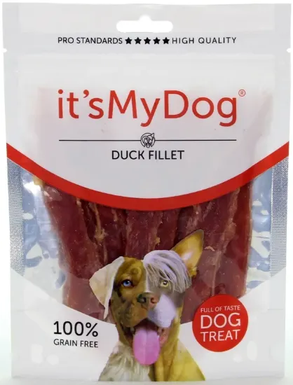 Снимка на It's My Dog Duck Fillet Grain Free - Кучешко лакомство патешко филе, без зърно, 2 броя х 85 гр.
