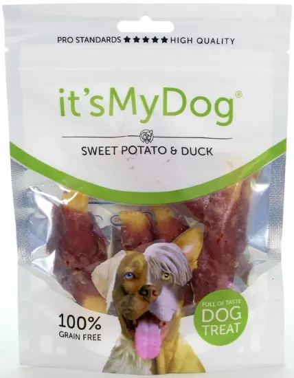 Снимка на It's My Dog Duck & Sweet Potato Grain Free - Кучешко лакомство патица и сладък картоф , без зърно. 2 броя х 85 гр.