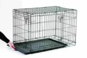 Снимка на Savic Dog cottage 61 - Метална клетка сгъваема с врата отгоре и отпред, 61х44х50см, черна 1