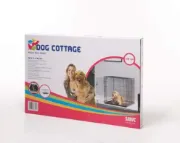 Снимка на Savic Dog cottage 91 - Метална клетка сгъваема с врата отгоре и отпред, 91х57х62см, черна 3