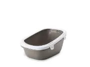 Снимка на Savic Simba Sift - Котешка тоалетна ,два съда + решетка, с борд, за едри породи котки, бяло/сиво, 64 х 46 х 31 см. 1