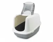 Снимка на Savic Nestor JUMBO - Kотешка тоалетна къща бяло/мока закрита , 66,5 cм x 48,5 см x 46,5 cм. 2