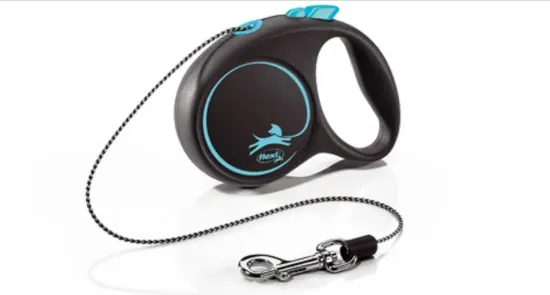 Снимка на Flexi Black Design M - Автоматичен повод за кучета 5м въже, до 20кг, светло син