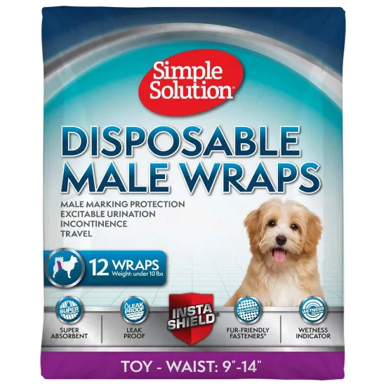Снимка на Simple Solution - Памперс за мъжки кучета , XS/Toy 12бр, 23 - 36 см
