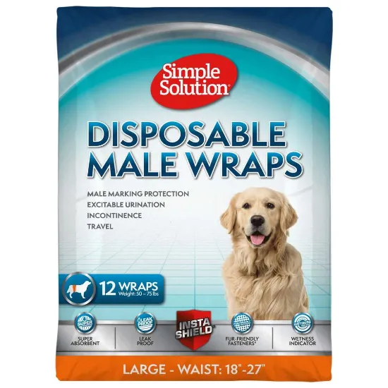 Снимка на Simple Solution - Памперс за мъжки кучета , L 12бр, 46 - 69 см