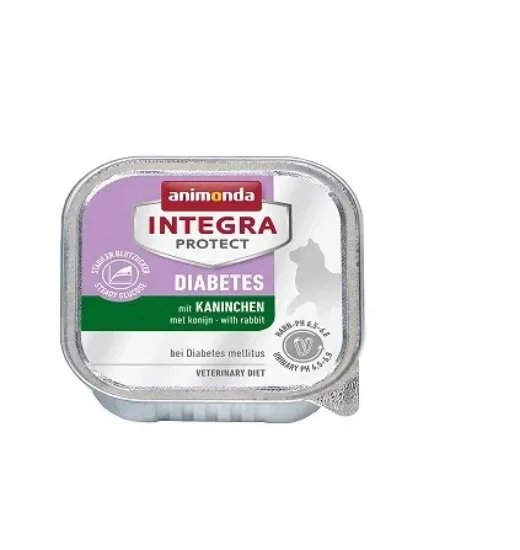 Снимка на Animonda integra protect diabetes rabbit – Храна със заешко месо, за котки със диабет, 4 броя х 100 гр.