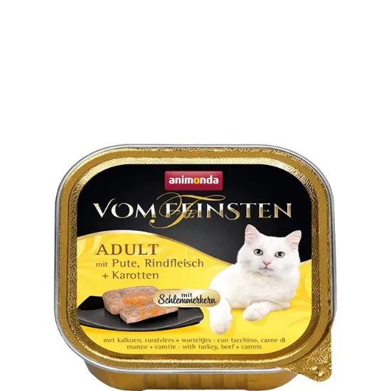 Снимка на Animonda von feinsten 2 in 1 turkey, beef and carrots -Котешки пастет с пуешко,телешко и моркови, 6 броя х 100 гр.