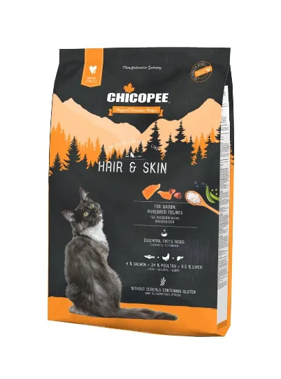 Снимка на Chicopee Holistic Nature Line Hair&Skin-Храна за котка за израснали породисти котки,блестяща и еластична кожа и козина-1.5 кг.