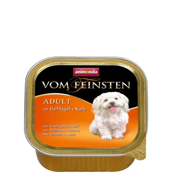 Снимка на Animonda Vom Feinsten Classic Poultry Veal - Пастет, за пораснали кучета над 1 година, c телешко и пилешко месо, 4 броя х 150 гр.